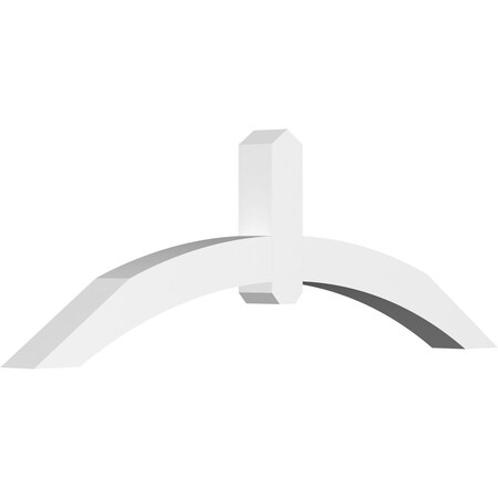 Ekena Millwork Archdale Architectural Grade PVC Gable Bracket, 60"W x 20"H x 4"D x 4"F, 8/12 Pitch GBP060X20X0404ARC00